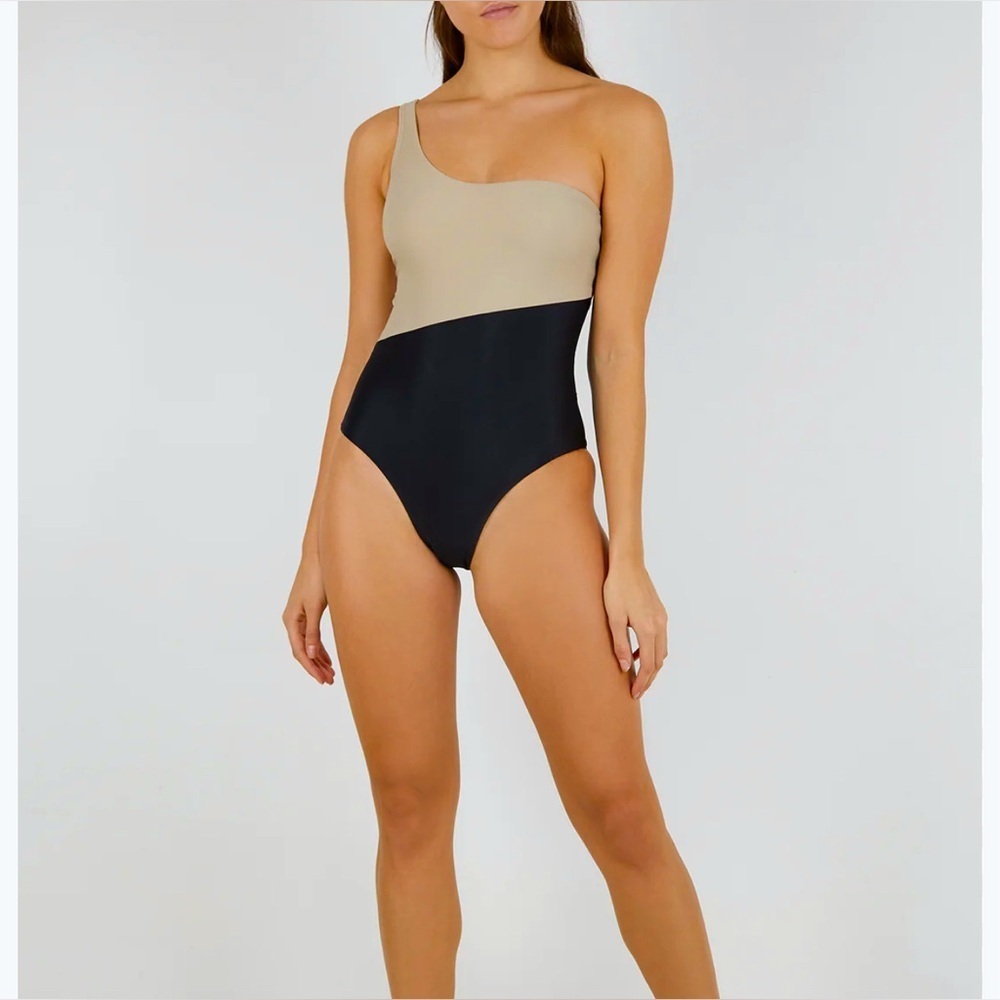 Women’s Asymmetrical Color Block Body Suit- Small​​​